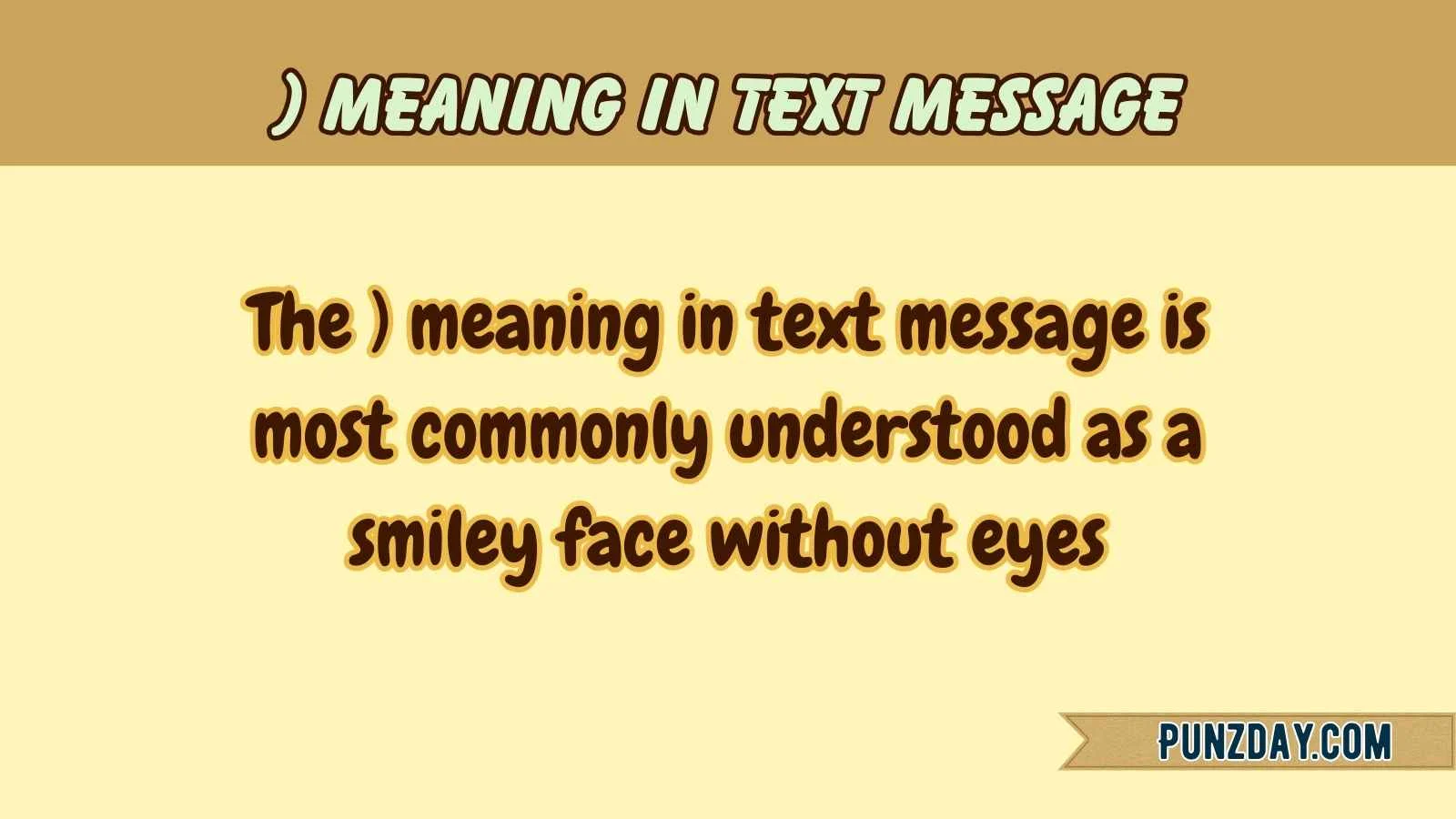 ) meaning in text message