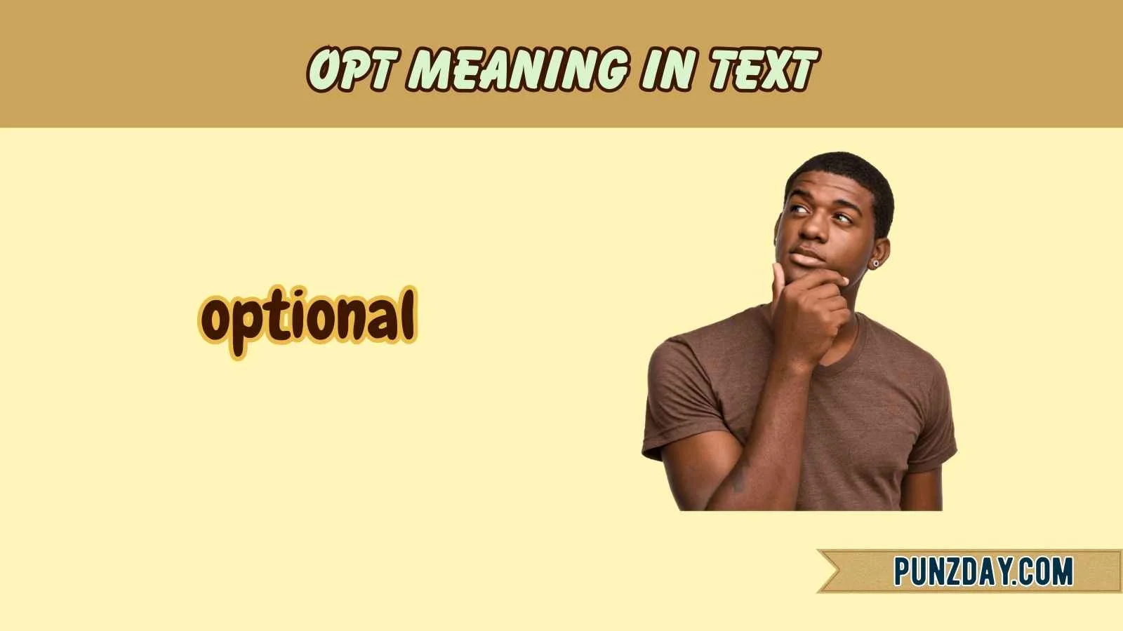 opt meaning in text