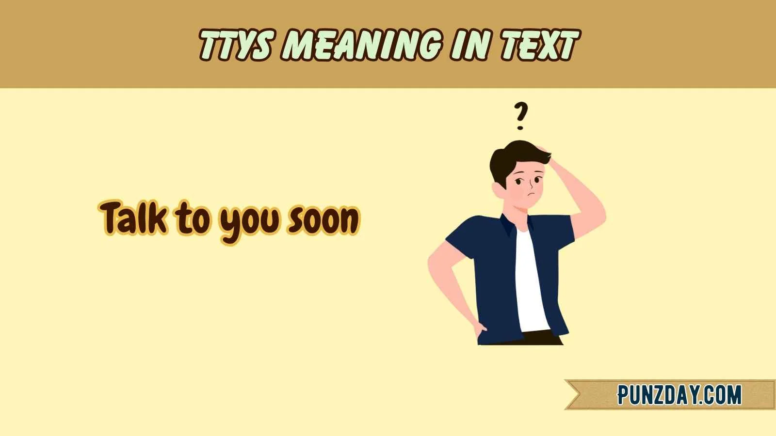 ttys meaning in text
