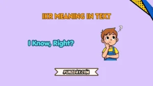 ikr meaning in text