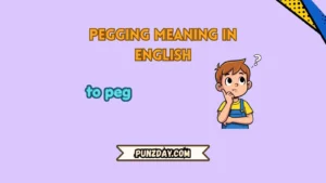 pegging meaning in english